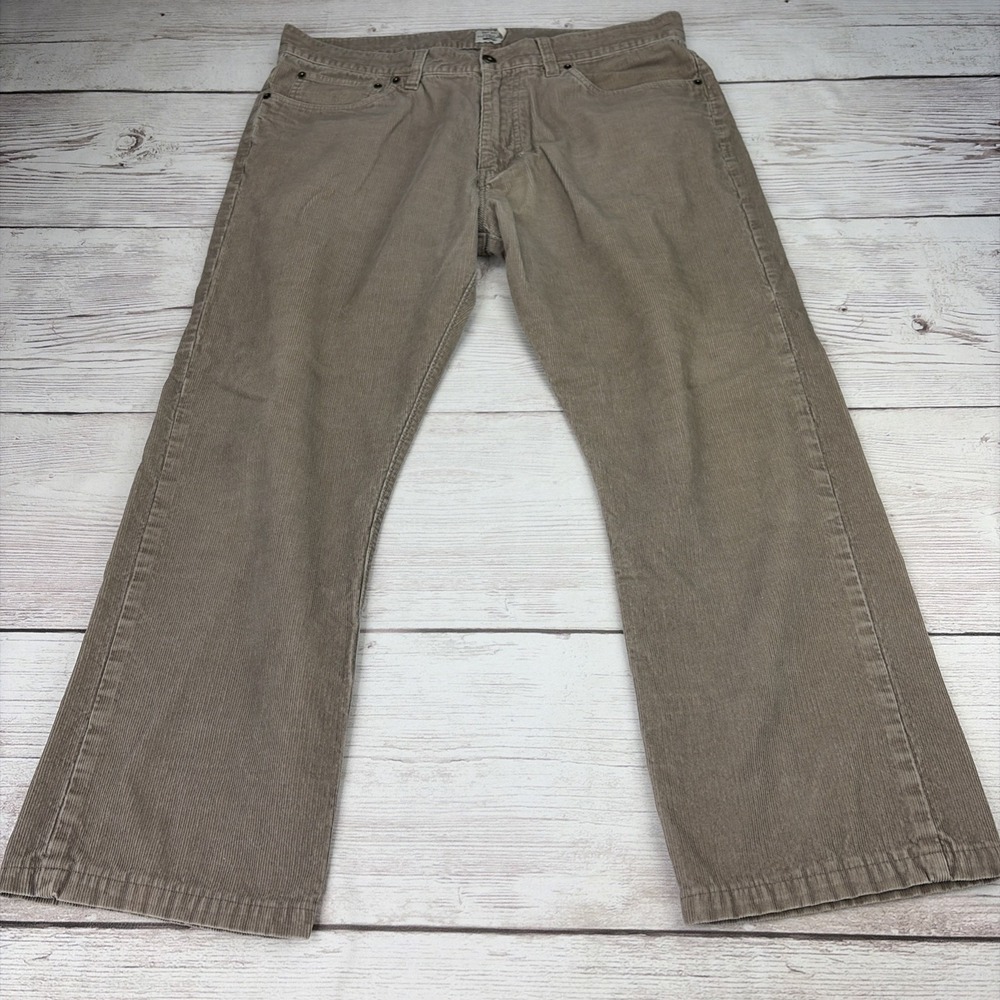 J. Crew Men's 36W 30L Vintage Slim Straight Khaki Tan Corduroy Pants